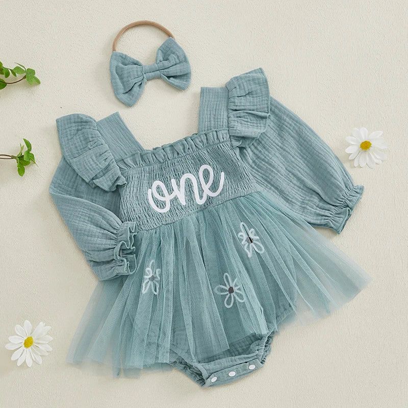 Boho Baby Birthday Romper - Image 3