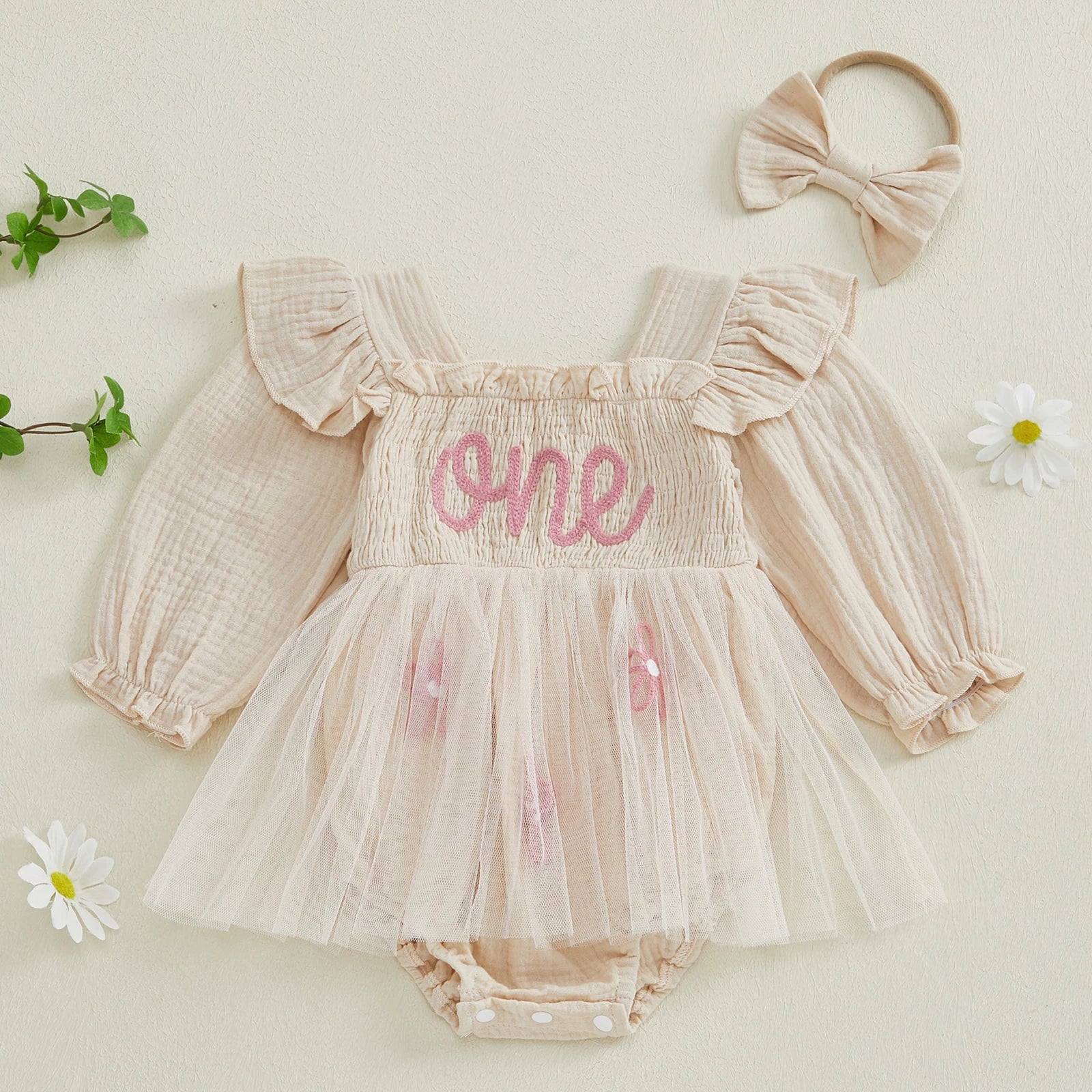 Boho Baby Birthday Romper - Image 5