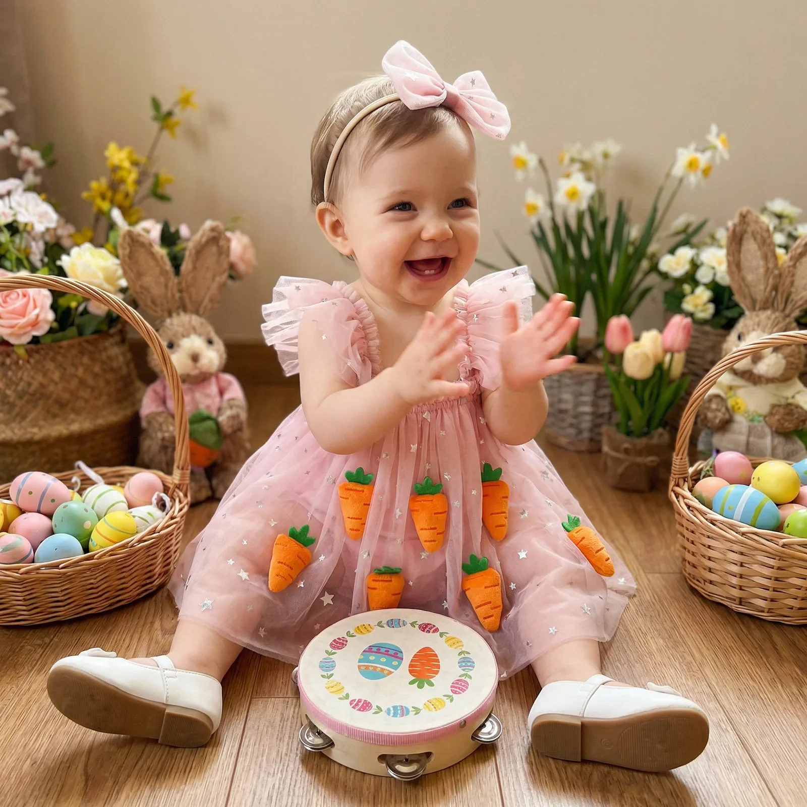 Carrot Patch Tulle Romper - Image 3