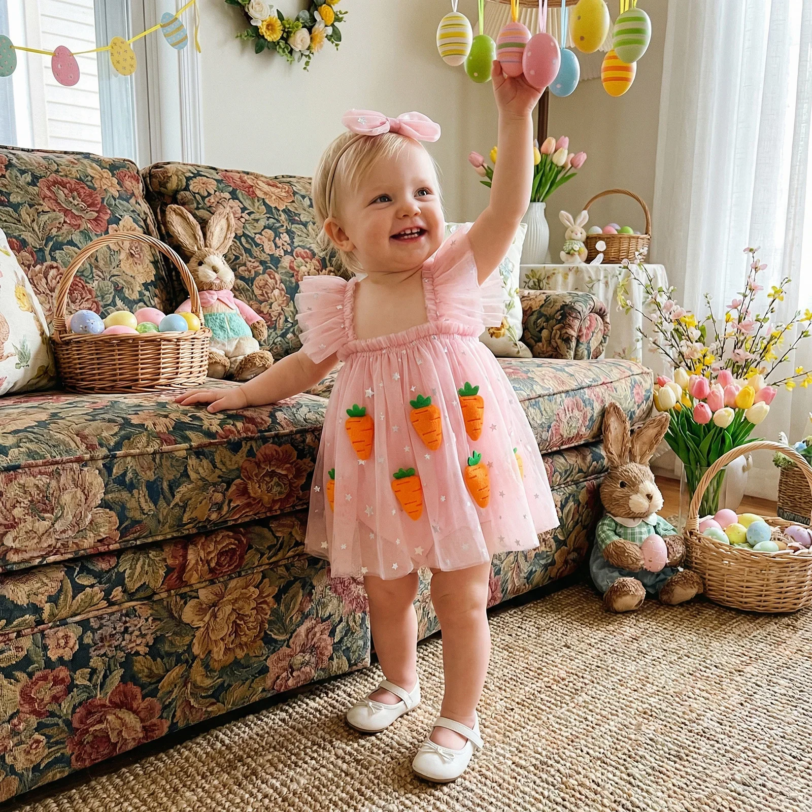 Carrot Patch Tulle Romper - Image 4