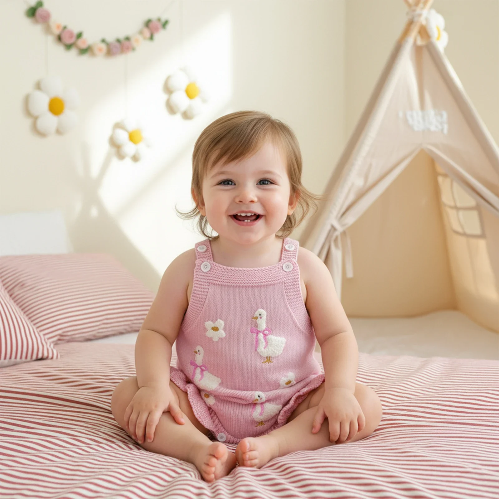 Little Duck Knitted Romper - Image 3