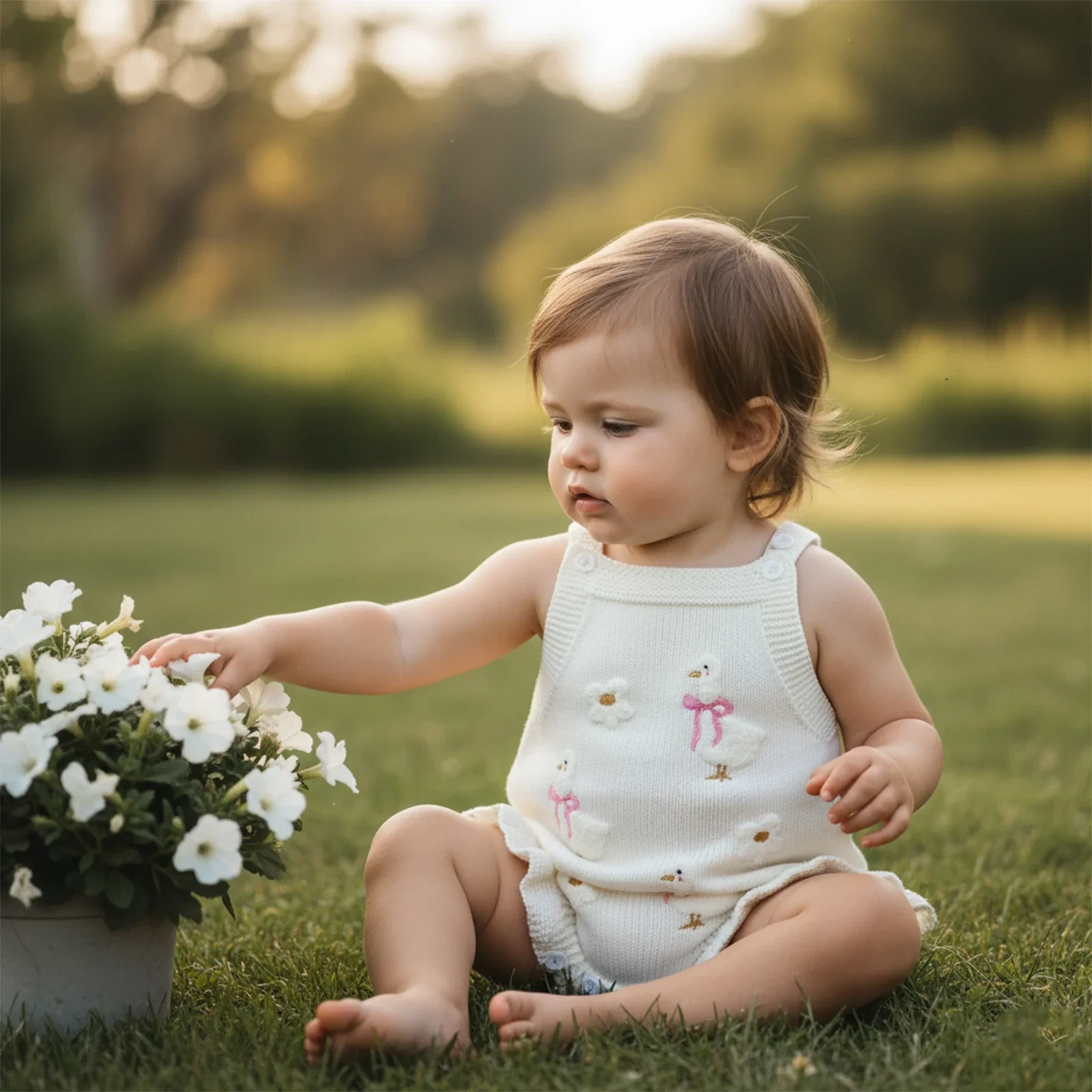 Little Duck Knitted Romper - Image 4