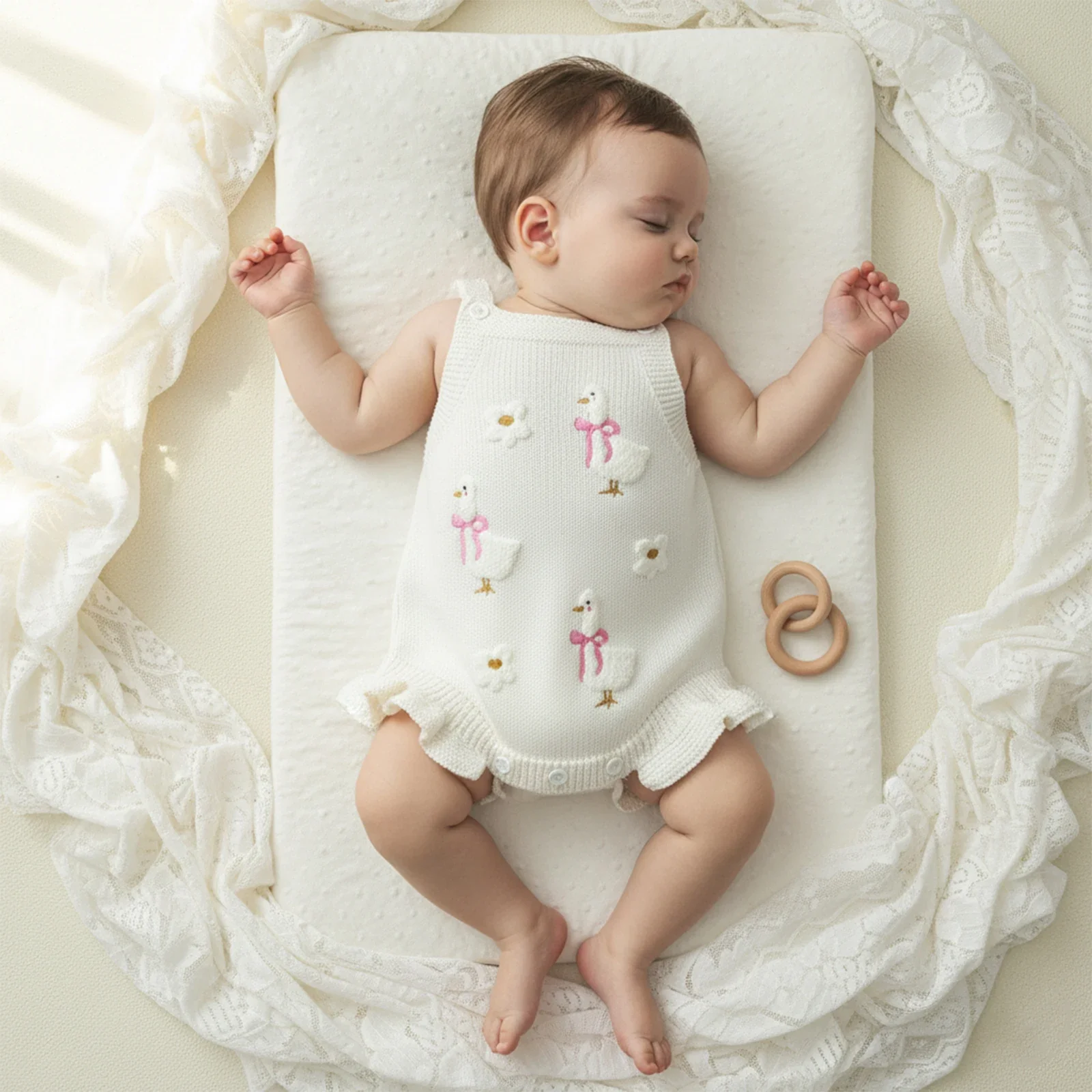 Little Duck Knitted Romper - Image 5