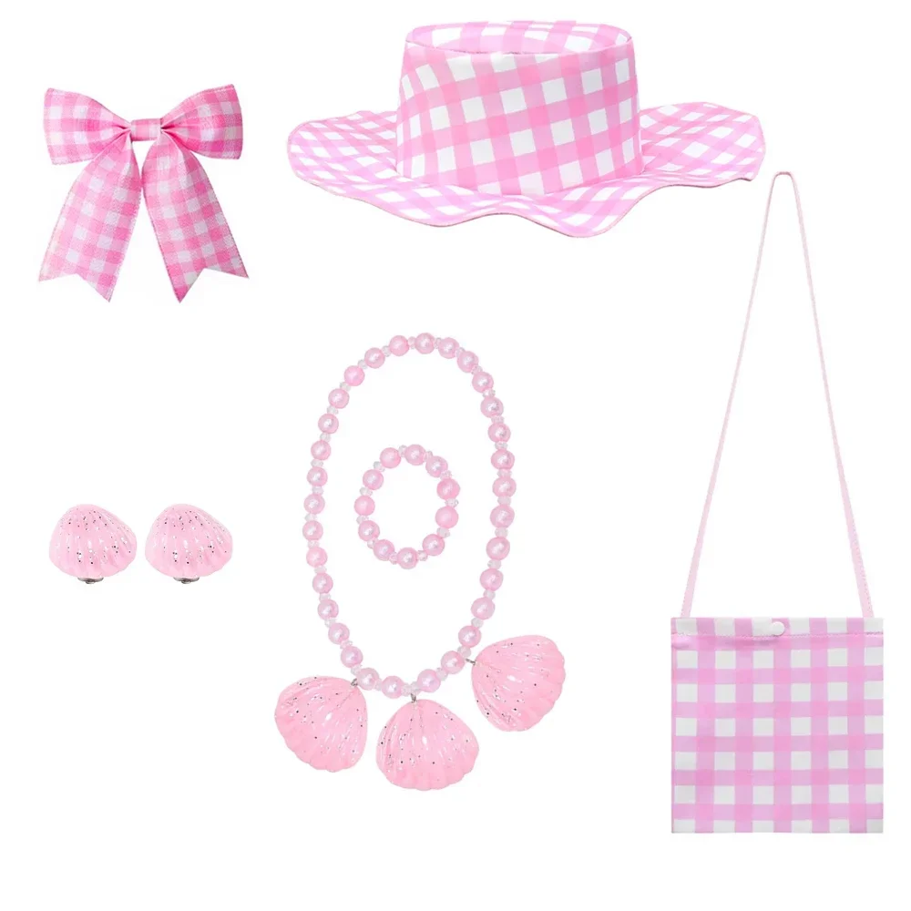 Pink Gingham Party Dress - Image 6