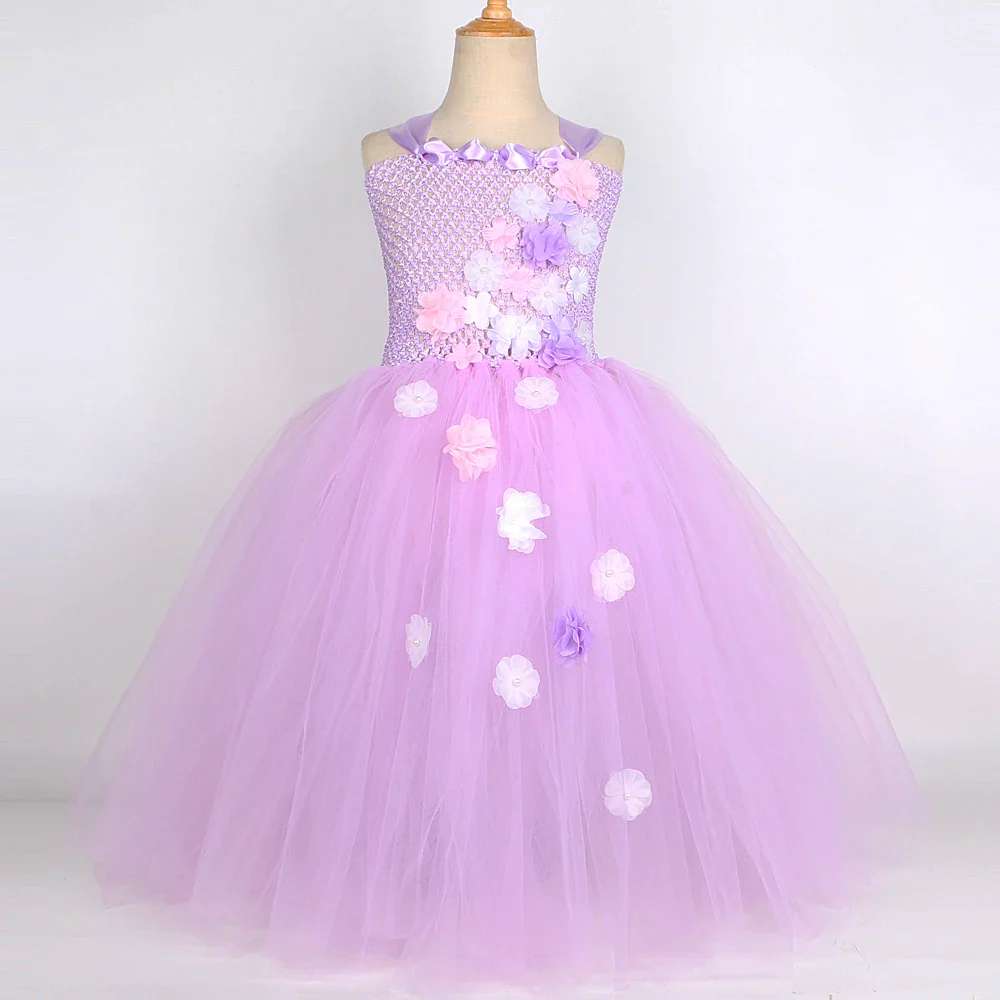 Purple Flower Princess Dress - Image 2