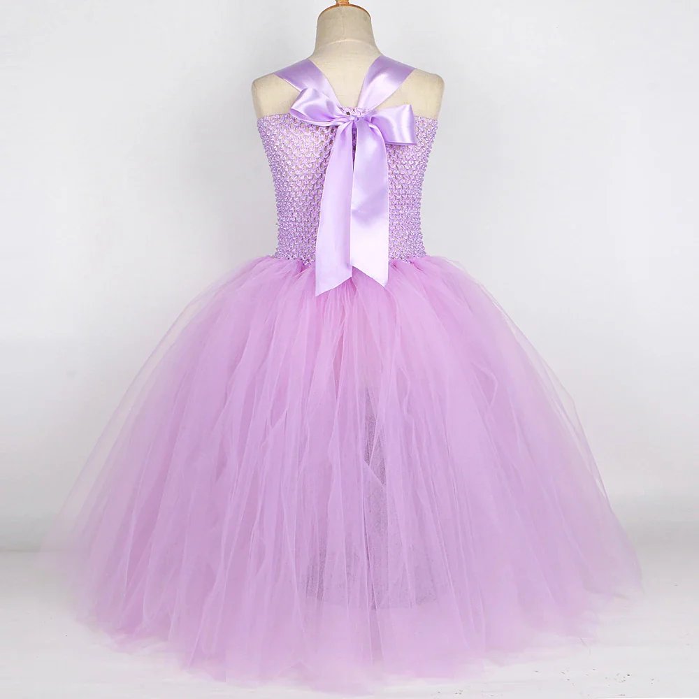 Purple Flower Princess Dress - Image 5